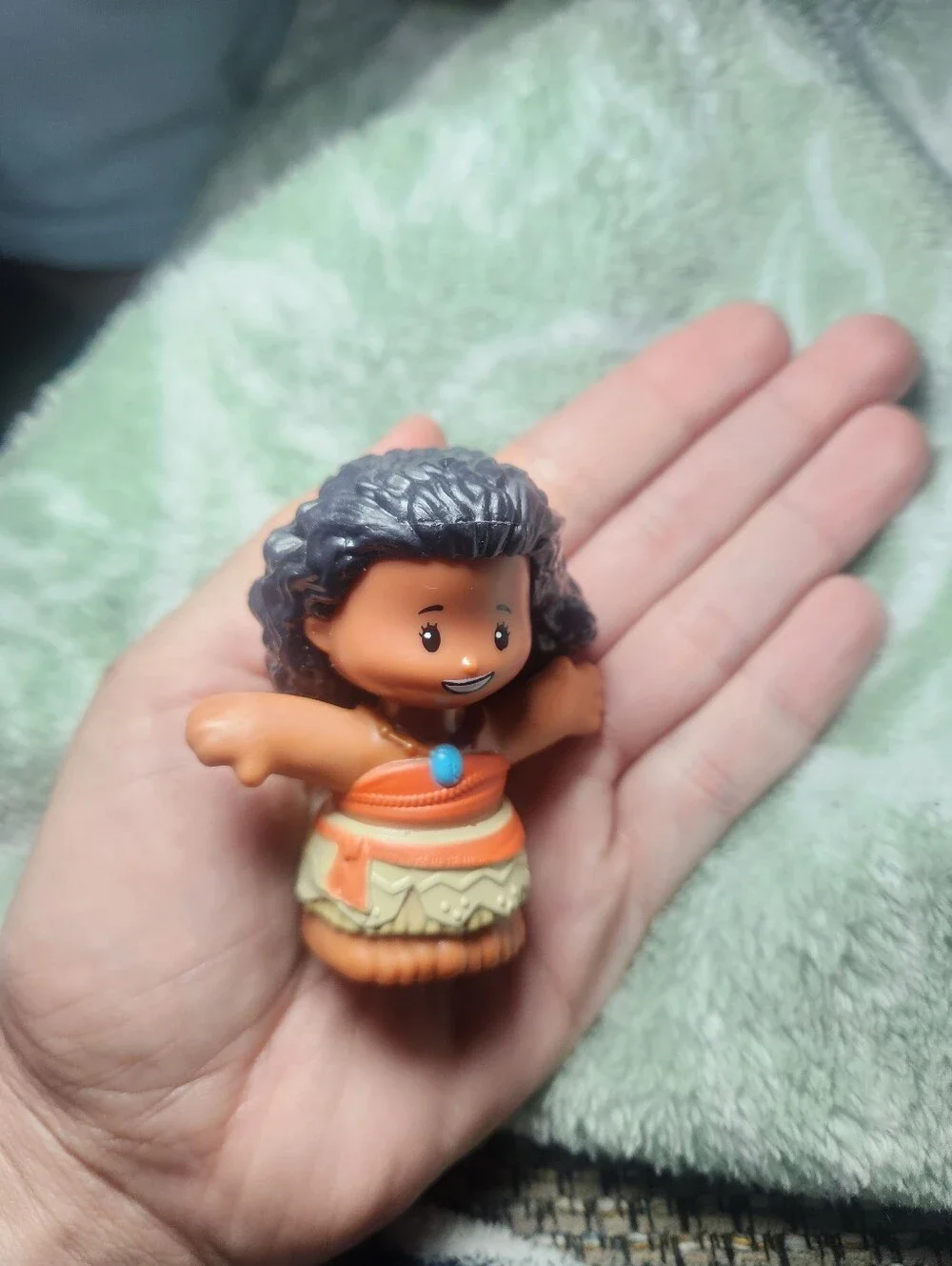 Fisher-Price Little People Moana  Figure And Sailboat Toy with Blue Accents